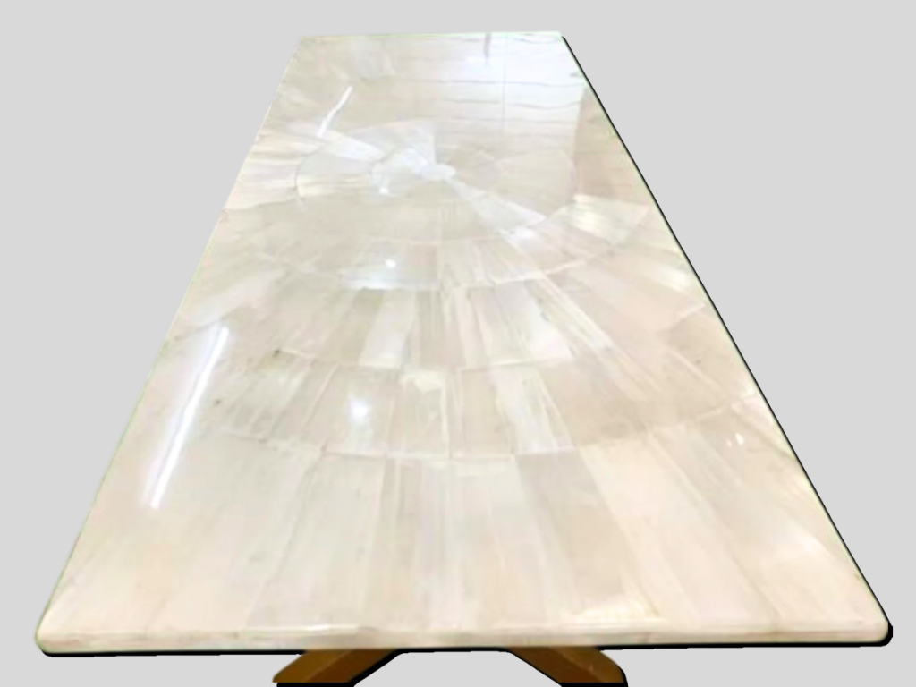 Natural Selenite Rectangular Dining Table for Home & Office Interior Décor